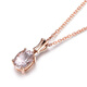 Millais Jewelry 1.26 carat natural morganite pendant 18K gold rose necklace colored gemstone birthday gift for women. Chain not included. The chain can be customized additionally.
