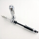 
Immortal 698 transparent piston pen F-tip and EF-tip silver clip piston type ink 02 transparent silver clip hard sliding F-tip 0.5 mm