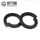 Guwanji 8.8 grade iron black thickened open elastic washer widened spring washer flat washer elastic washer flat washer national standard M8 200 pieces 8.8 grade black