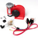 Fabin snail air horn car whistle horn car large truck universal 12V24V electric horn super loud horn Fabin snail air horn red + wiring harness 12V