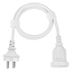 CE-LINK three-core power supply extension cord 3-plug 10A male-revolution female head power socket extension cord electric fan air conditioner drag board heater terminal board straight head white 2 meters 2672