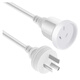 CE-LINK three-core power supply extension cord 3-plug 10A male-revolution female head power socket extension cord electric fan air conditioner drag board heater terminal board straight head white 2 meters 2672