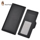 Hush Welpen Herren Brieftasche echtes Leder Langes Geld Chuck Schicht Cowide Money Card Bag Zwei-teilige Set können getrennt werden 213W Schwarz
