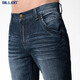 
BILLION pure cotton straight jeans men's autumn and winter thick style fit mid-waist fashion trendy retro casual pants 13067 dark blue thick style 38