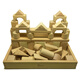Prince Mom’s original wooden building blocks solid wood assembled and constructed to bite kindergarten children, babies, children toys 1-6 years old 72 pieces of smart building blocks + wooden box (no paint)
