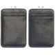 Geremen Card Bag Men's Women's Cowhide Small Card Bag ID Card Cowhide Card Cotton Identity Clip Bus Card Bag Y04 Oily Wax Brown
