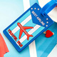 FLYVII 韩国创意旅行箱行李牌 卡通托运挂牌吊牌登机牌 出国留学用品 史迪仔