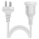 CE-LINK three-core power supply extension cord 3-plug 10A male-revolution female head power socket extension cord electric fan air conditioner drag board heater terminal board straight head white 2 meters 2672