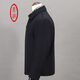 Ding Tong Milieu d'âge et veste âgée Men de veste en laine courte de l'automne homme pure Black Busin