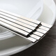 Rui Jiade 304 stainless steel chopsticks household solid flat iron chopsticks non-slip Korean metal chopsticks portable tableware flat chopsticks 1 pair of 304 flat chopsticks