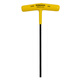 XMSJ Botton T-förmiger hexagonaler Schraubenschlüssel T-Handle Sechseckhardware-Werkzeug T-förmiger Schraubenschlüssel Hexagonal Edge Metrische Flachkopf 2,5 mm 152 mm (15254)
