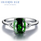 Ouchini Jewelry Diopside 18K rose gold ring for women Diamond green colored gemstone ring (7-10 working days for customization) White 18K gold Need to be customized