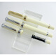 Immortal 698 transparente Demonstration Kolben 14K Gold Pen 004 Schwarzer Sechs-Window-Goldklamm 14K Gold Stift Nib 0,5 0,5 mm