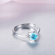 Silver language silver talk S925 silver ring blue sea love simple and elegant fashion live ring JZ0046