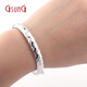 GSUNG Platinum PT950 Bracelet for Men and Women with Carved Faceted Platinum Bracelet, Attractive and Versatile Bracelet. Need to be customized. Please contact customer service to confirm the gold weight price and delivery time.