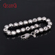 GSUNG PT950 Platinum Bracelet Shiny Platinum Laser Beads Chain for Men and Women PSL004 Need to be customized Multi-cut mirror football platinum chain Priced by the gram