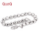 GSUNG PT950 Platinum Bracelet Shiny Platinum Laser Beads Chain for Men and Women PSL004 Need to be customized Multi-cut mirror football platinum chain Priced by the gram