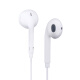 Newmine NM-LK06 semi-in-ear wired headphones, mobile phone headphones, music headphones, 3.5mm interface, suitable for computers, laptops and mobile phones, white