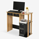 [90% nuevo] Huilejia Computer Desk with Bump Home Desk Simple Study Desk Desk Classic Walnut + Negro 12101