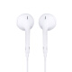 Newmine NM-LK06 semi-in-ear wired headphones, mobile phone headphones, music headphones, 3.5mm interface, suitable for computers, laptops and mobile phones, white