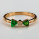 TIYA colorful tsavorite ring, 18K gold green tsavorite ring 13 inches RTGR-510