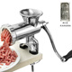 Jingfan Manual Meat Grinder Household 304 Stainless Steel Hand-cranked Meat Mincer No. 12 Meat Mincer Machine Sausage Machine Meat Stuffing Machine Fish Ball Machine Chili Machine No. 8 Stainless Steel Clamp Meat Grinder