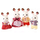 [70% new] Senbeier family toys children's gift girls play house princess doll toy dolls chocolate rabbit family 4150