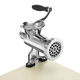 Jingfan Manual Meat Grinder Household 304 Stainless Steel Hand-cranked Meat Mincer No. 12 Meat Mincer Machine Sausage Machine Meat Stuffing Machine Fish Ball Machine Chili Machine No. 8 Stainless Steel Clamp Meat Grinder