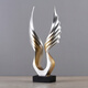 JisiMei Modern Simple Eagle Abstract Sculpture Ornament Creative Home Living Room TV Cabinet Office Decorative Crafts Spread Your Wings and Fly