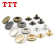 TTT Copper -Taste vier Teile 831/633/655 Kupferquad -Knopf -Jacke Down Jacke versteckter Knopf kleiner Knopf Gold Durchmesser 12,5 mm/20 l [6 Stück]