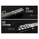 Roffee Flöteninstrument 17 Offenes und geschlossenes Loch Dual-Purple-Silber-Flöten-Schülern Anfänger spielen Ellbogenflöteninstrument 16 Loch C-Tuning White Kupfer Offenes und geschlossenes Loch Dual-Purple 22s College Level