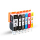 
Tianse 825 ink cartridges suitable for Canon canon825 825pgbk ip4880 ix6580 ink cartridge mx898 PGI825 CLI826 six-color set-1650 pages