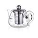 KAMJOVE mini tetera de cristal con forma de flor de pequeña capacidad, elegante taza para ceremonia del té, juego de té con filtro, tetera pequeña para una persona AM-718 250ml
