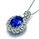 Millais Jewelry 5A Grade Tanzanite Pendant 18K Gold Inlaid Diamond Necklace with 95 Points Diamonds Available in Stock without Chain Expedited Shipping in Stock (Excluding Chain)