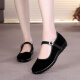 Fulaihong old Beijing cloth shoes middle-aged women's shoes cleaning shoes mother's shoes single shoes work shoes black dance women's cloth shoes etiquette shoes 201 black flat style 37