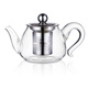 KAMJOVE mini tetera de cristal con forma de flor de pequeña capacidad, elegante taza para ceremonia del té, juego de té con filtro, tetera pequeña para una persona AM-718 250ml