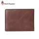 Hush Puppies driver's license leather case men's ID holder mini thin multi-functional bank card holder horizontal wallet driver's ID holder brown