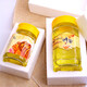 Liuyang large and small octagonal honey bottle glass bottle pickle jam bottle sealed jar honey bottle 1Jin Jin equals 0.5kg, 1 yellow lid 360ml