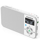 PANDA (PANDA) 6210 Type de charge radio pour personnes âgées, carte rechargeable Mini Pocket Bluetooth en haut-parleur TF Carte Lithium Battery People Radio Semiconductor White + [Chargeur USB + Carte 8G]