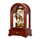 Hanshi (Hense) solid wood mechanical desk clock living room classical table clock retro alarm clock creative ornaments old-fashioned sitting clock HD323 basswood-domestic 31-day movement
