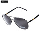 Gravel sunglasses for men and women, polarized driving sunglasses, aluminum-magnesium color-changing toad glasses, clear flying glasses, fixed myopia glasses, gun frame - light gray to black lenses (polarized)