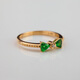 TIYA colorful tsavorite ring, 18K gold green tsavorite ring 13 inches RTGR-510