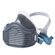 Tangfeng Silicone Masque à poussière industrielle Goute de poussière Décoration de charbon Mine Bois Profession professionnelle Protection de travail Nettoyage Masque Masque Protection de poussière Masque Masque Labour Masque 1502 Masque en silicone blanc + 20 morceaux de Coton de filtre KN95