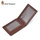Hush Puppies driver's license leather case men's ID holder mini thin multi-functional bank card holder horizontal wallet driver's ID holder brown