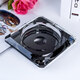 Jingbufan Crystal glass ashtray fashion creative personalized gift large custom ashtray living room European ashtray transparent 15cm