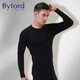BYFORD (BYFORD) men's autumn clothes and autumn pants cotton counter knitted thermal underwear set long sleeve base men's red MW8826846 MW8826-top-black-thin M