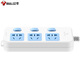 Bull socket basic blue and white model porous long-line multi-functional electrical plug-in board sub-control switch drag strip with child protection door/new national standard/socket/terminal board 3 positions [sub-control] 1.8 meters GN-314