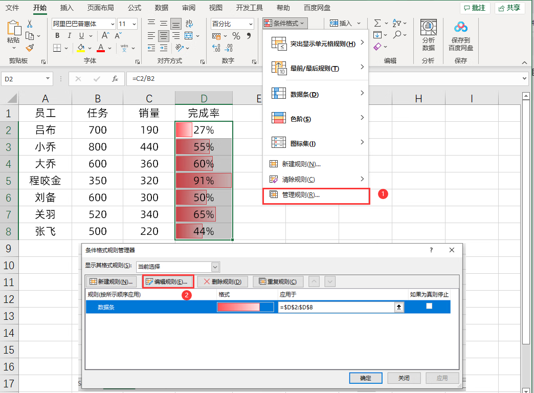 excel表格制作快速入门（1分钟做出老板满意的可视化表格）