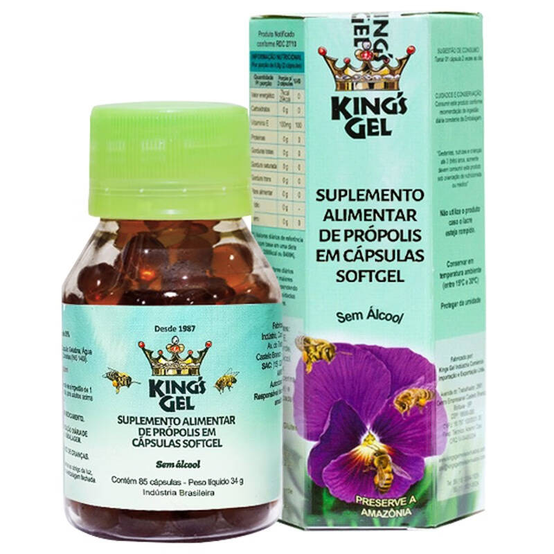 kings gel 巴西绿蜂胶软胶囊 高浓度420mg*85粒/瓶 单瓶装 168 .00