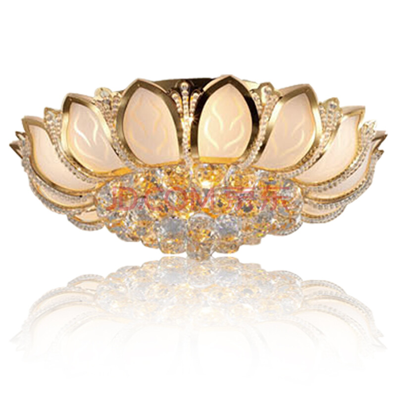 格灯堡 圆形水晶灯卧室吸顶灯 灯饰客厅灯莲花书房led灯具灯饰5113